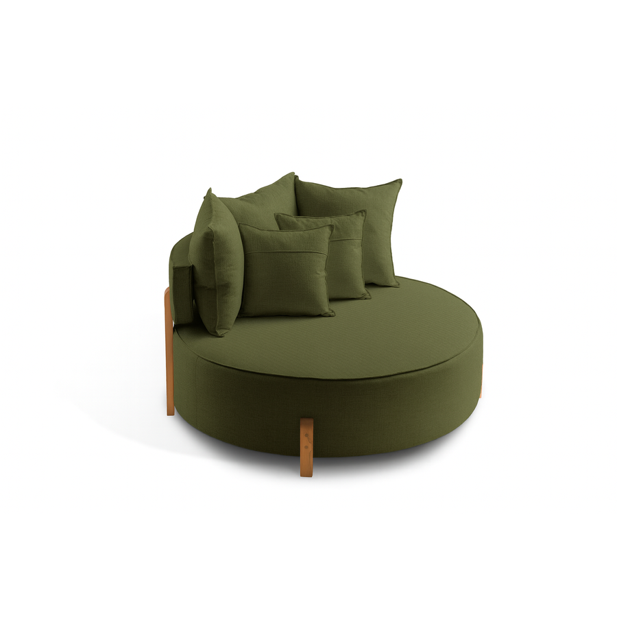 Chaise Gaia 120 cm Boucle Verde